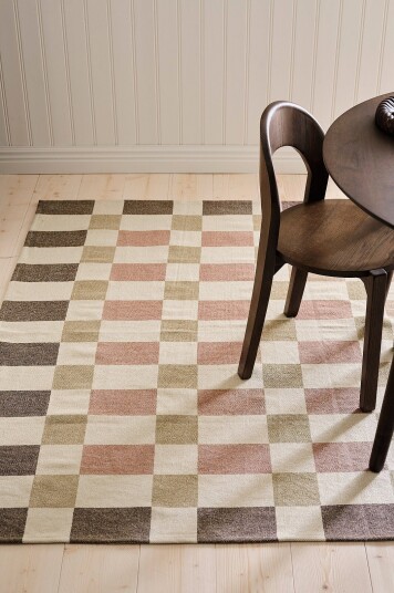 Ellos Home Bomullsteppe Check Rosa