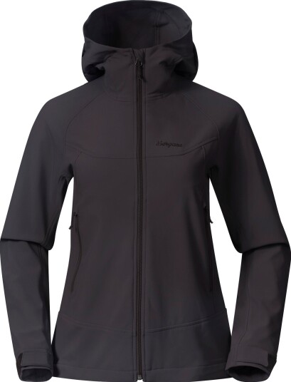 Bergans Women's Vaagaa Softshell Jacket Hood Black S Bergans Women's Vaagaa Softshell Jacket Hood Black S