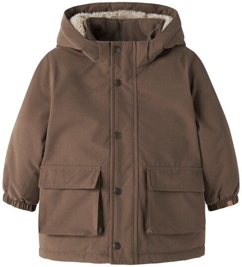Lil" Atelier Vinterjakke - NmmLasnow - Dark Jorden - Lil Atelier - 3 år (98) - Vinterjakke - Brun
