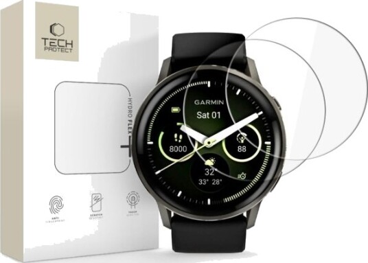 Tech-Protect Hydro Flex+ 2-Pak Hydrogelfilm For Garmin Venu 45mm Tech-Protect Hydro Flex+ 2-Pak Hydrogelfilm For Garmin Venu 45mm