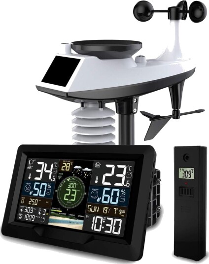 Værstasjon med vind- og regnsensor BD-914 sort Værstasjon med vind- og regnsensor BD-914 sort