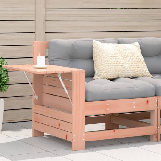 Hagesofa med armlene og sidebord heltre douglasgran 844881