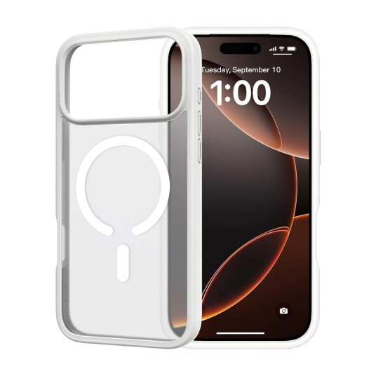 Ferrelli iPhone 17 Pro Max Drop deksel Mag deksel hvit/grå