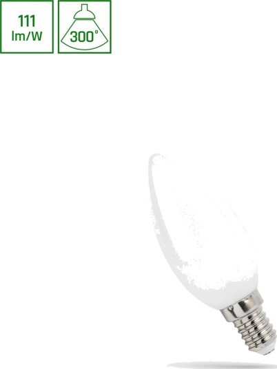 Spectrum E14 5,5W LED kertepære C35 filament matt glass varm hvit 610lm