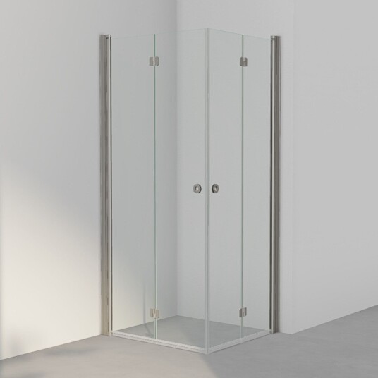 INR Iconic Nordic Rooms Dusjhjørne Linc Angel Flex Standardmål Stone / 90x80cm Klart Glass