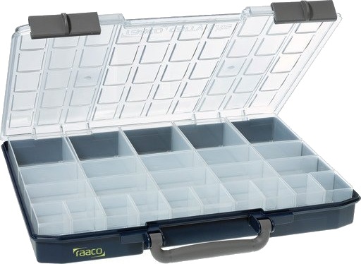 raaco CarryLite, Verkt?y boks, Polykarbonat (PC), Polypropylen, Bl?, Gjennomsiktig, Hengsel, 413 mm, 330 mm raaco CarryLite, Verkt?y boks, Polykarbonat (PC), Polypropylen, Bl?, Gjennomsiktig, Hengsel, 413 mm, 330 mm