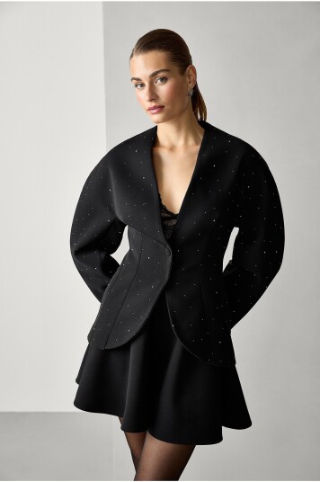 Joelle Figursydd dressjakke Svart