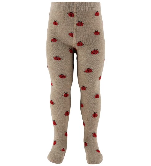 Fuzzies Strømpebukser   Beige Melange m. Marihøner   Fuzzies   62/68   Strømpebukser   Brun   62 68