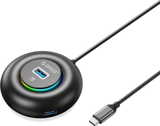 ORICO YXR4-C3 RGB USB-hub 4x USB-A 3.0 lyd- og mikrofonport 1,8 m Svart YKR4-C3-18-BK-BP ORICO YXR4-C3 RGB USB-hub 4x USB-A 3.0 lyd- og mikrofonport 1,8 m Svart YKR4-C3-18-BK-BP