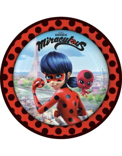 Amscan 8 stk Miraculous Tallerkener 23 cm 9902873 66