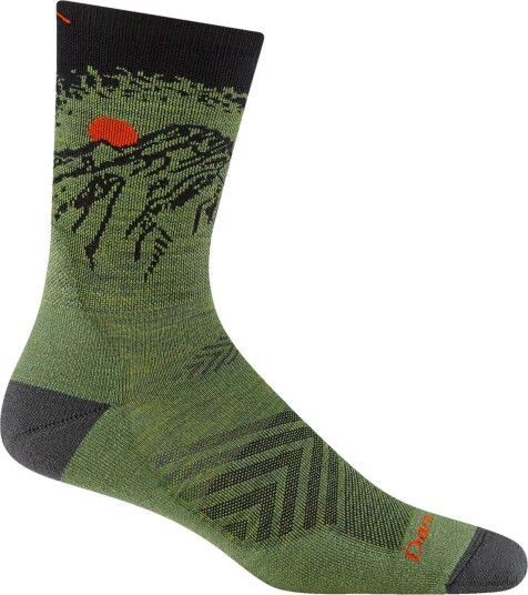 Darn Tough Men"s Vert Micro Crew Ultra Lightweight With Cushion Lichen L