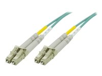 Deltaco 25m OM3 Fiberoptisk Nettverkskabel LC-LC Akvamarin