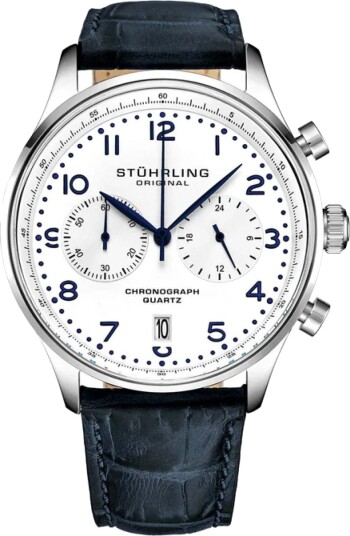 Stührling Original Herreklokke 4012.1 Gr1 Q Hvit/Lær Ø42 mm Stührling Original Herreklokke 4012.1 Gr1 Q Hvit/Lær Ø42 mm