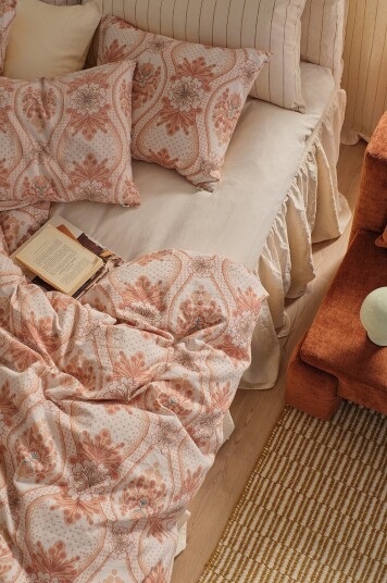 Ellos Home   Laken Elly i resirkulert halvlinne   Beige
