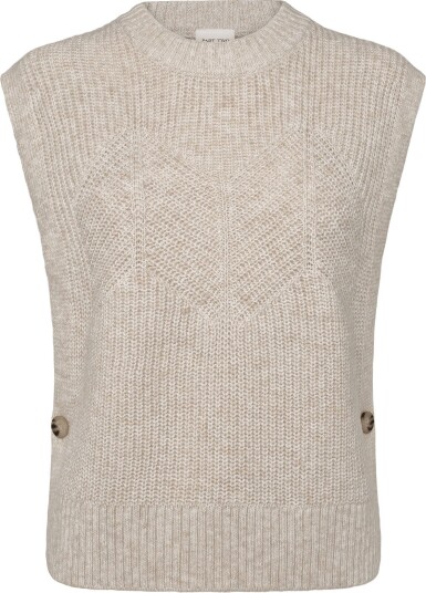 Part Two Charlyepw Waistcoat WHITECAP MELANGE M Part Two Charlyepw Waistcoat WHITECAP MELANGE M