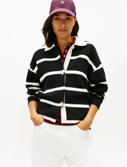 Tommy Hilfiger Mdrn Rugby Df Ovs Bd Ls Swt Black L Tommy Hilfiger Mdrn Rugby Df Ovs Bd Ls Swt Black L