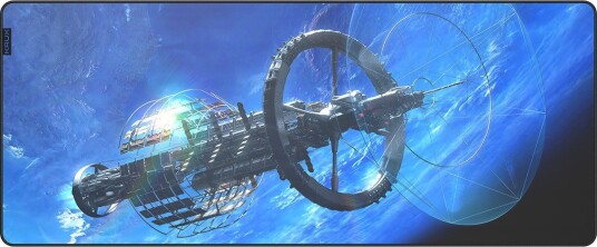 Krux Space Ship XXL Gaming Musematte Blå Krux Space Ship XXL Gaming Musematte Blå