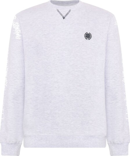 Grunt Collegegenser GrImper Snow Melange m. Trykk Grunt 10 år 140 Collegegenser Grå