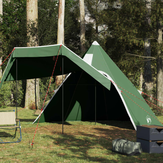  Campingtelt tipi 5 personer grønn vanntett