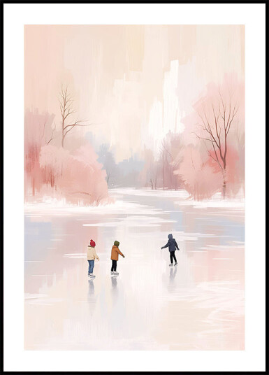 Schlittschuhlaufen Plakat Plakat / 40x50cm Schlittschuhlaufen Plakat Plakat / 40x50cm