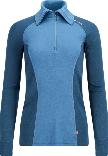 Aclima WarmWool Polo Dame Blue Fusion/Midnight Navy L