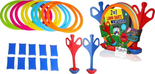 Suntoy Hoppringar/Dartspel 2 In 1 Blue