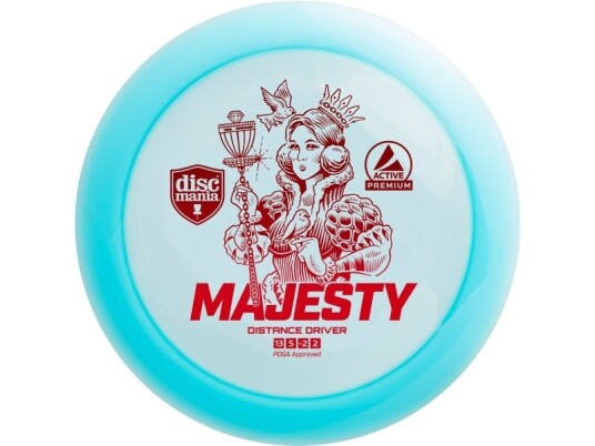 Discmania Blue Diskgolfo Diskas Distance Driver Majesty Active Premium Mėlyna
