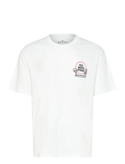 Edwin Ramen Pink T Shirt White White L Edwin Ramen Pink T Shirt White White L