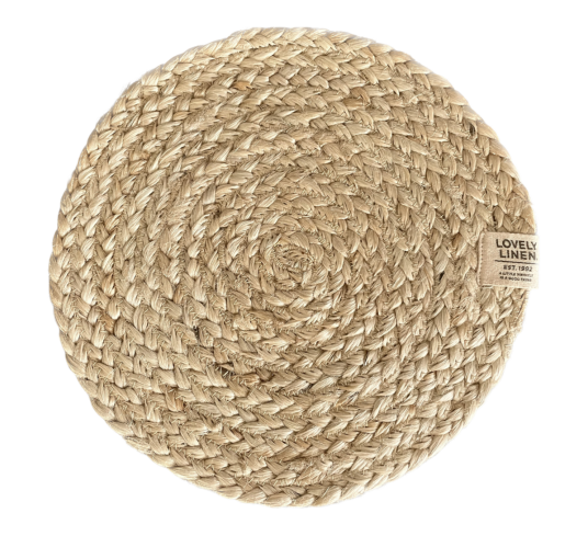 Lovely Linen Breezy spisebrikke ø36 cm natur beige
