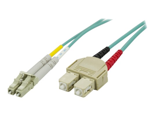 Deltaco OM3 10 m Nettverkskabel LC til SC Multimodus 50/125 mikroner