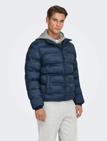 ONLY & SONS Onsunion Seamless Life Puffer Jacket Otw - Navy - S ONLY & SONS Onsunion Seamless Life Puffer Jacket Otw - Navy - S