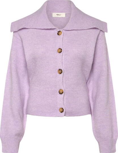 Gina Tricot Ribbed Waist Knitted Cardigan - Purple - XS Gina Tricot Ribbed Waist Knitted Cardigan - Purple - XS