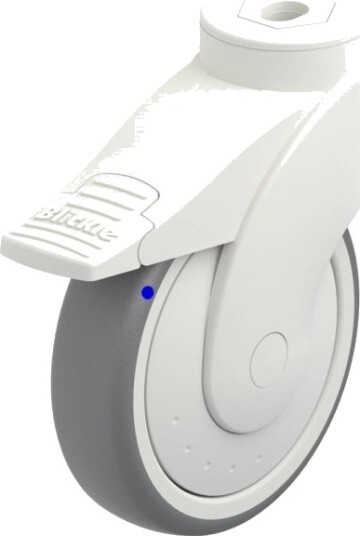 Blickle 740167 Lwkx-Tpa 126Xkf-11-Fi Styrehjul Med Brems, Hjuldiameter 125 Mm, Bæreevne Maks. 110 Kg, 1 Stk