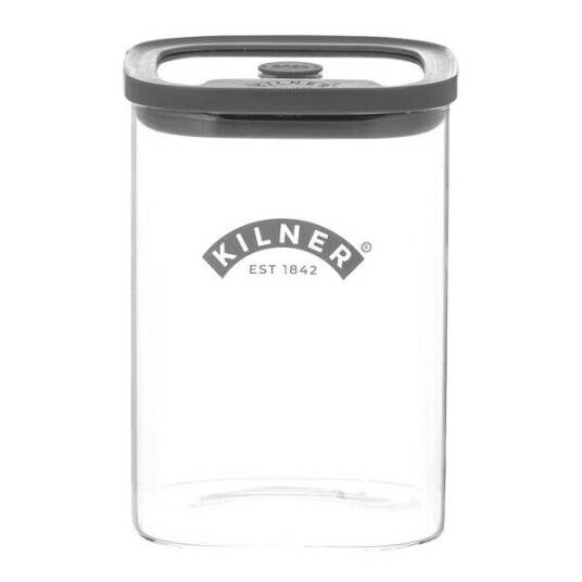 Kilner Fresh M oppbevaringskrukke 1L glass/grå Kilner Fresh M oppbevaringskrukke 1L glass/grå