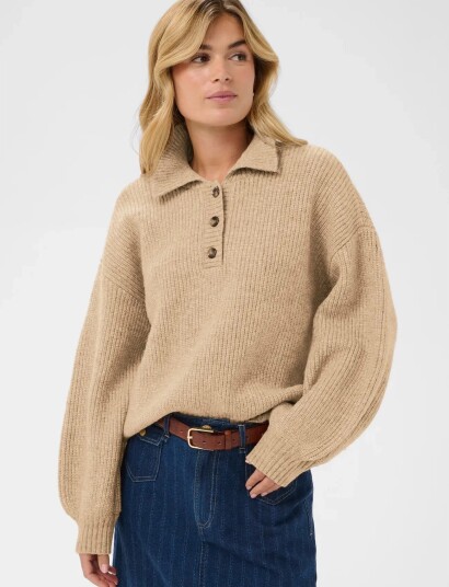 Saint Tropez Ottolinesz Polo Pullover   Beige   L