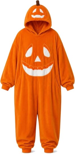 Halloween Gresskar Onesie Kostyme med Hette One Size LL