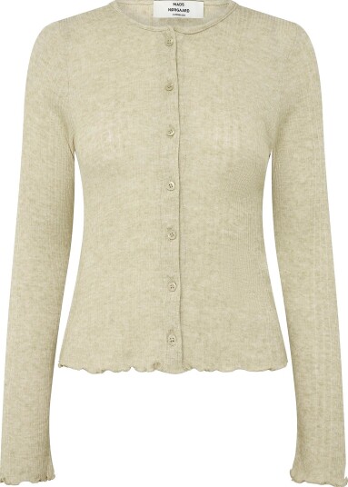 Mads Nørgaard Point Wool Amy Cardigan   BEIGE   M