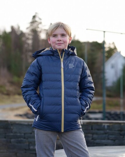 Kattnakken   Regnboblejakke Dis Jr Marine   158 164