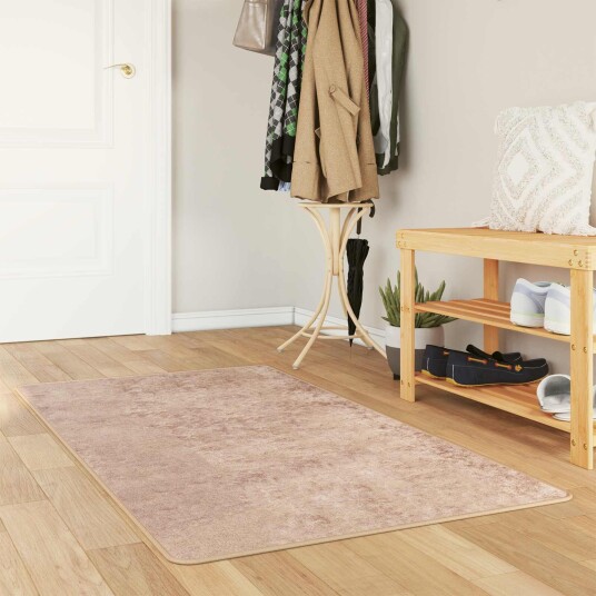 Teppe Runner MARSA sand 80 x 200 cm Polyester og PVC Teppe Runner MARSA sand 80 x 200 cm Polyester og PVC
