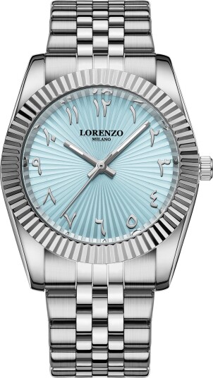 Lorenzo Starburst Arabic Silver Sky Blue