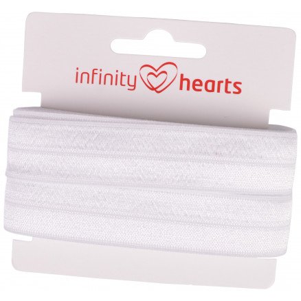 Infinity Hearts Foldestrikk 20mm 029 Hvit 5m