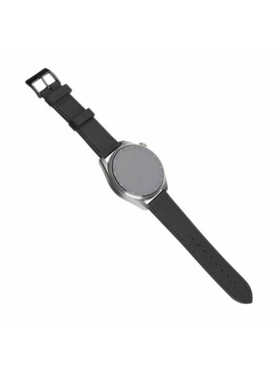 FIXED Leather Strap for Smartwatch Universal 22 mm Black