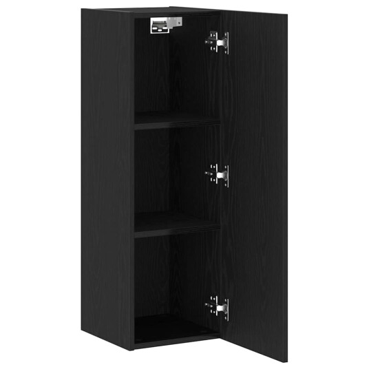 TV skap Veggmontert Svart eik 30.5 x 30 x 90 cm Konstruert tre TV skap Veggmontert Svart eik 30.5 x 30 x 90 cm Konstruert tre