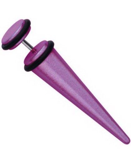Fake Expander Metallic Purple Fake Piercing