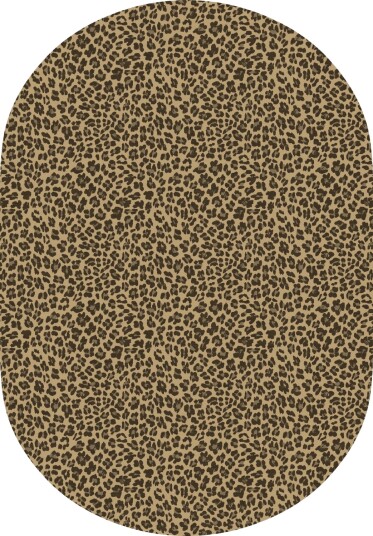 Ovalt teppe Leopard brun Størrelse: 200 x 280 cm