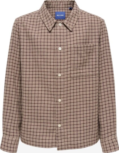 ONLY & SONS Osjhale Flannel Check Shirt Rlx TRAVERTINE 140 ONLY & SONS Osjhale Flannel Check Shirt Rlx TRAVERTINE 140