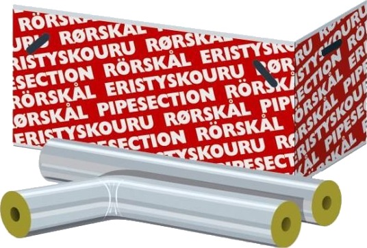 ROCKWOOL 79257 Rørskål 20 mm isolasjonstykkelse med tape Ø: 28 mm Installasjon
