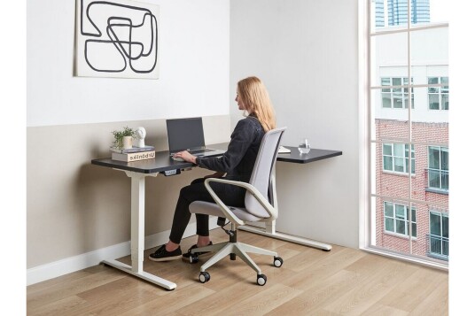 Bina Skrivebord 109x160 cm Svart/Hvit