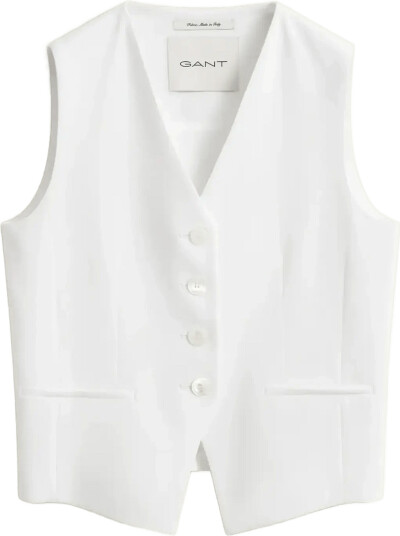 Gant Fluid Crepe Vest White 40
