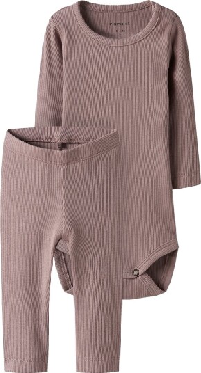 Name It Nbnkab Langermet Body og Leggings Sett 92 Pink